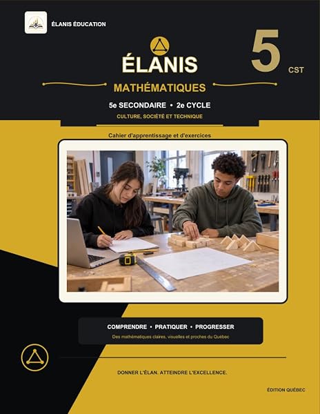Cover of the workbook Mathématiques – 5e secondaire CST